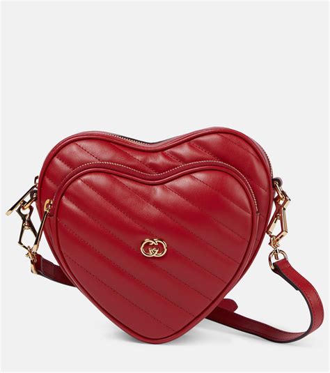 red gucci heart bag|Gucci heart shaped bag.